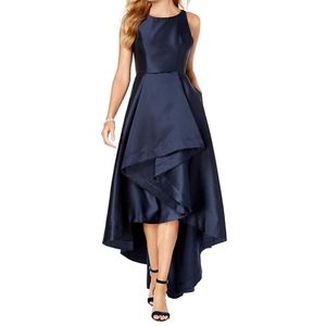 Adrianna Papell Mikado Long Prom Dress Sleeveless